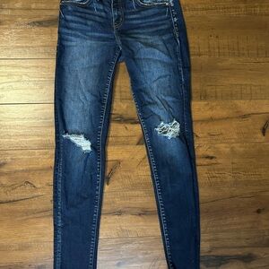 KanCan Dark Blue Distressed Skinny Jeans